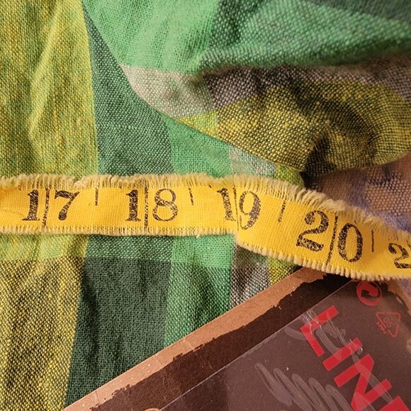 Sherry Taylor Checked Plaid Belted Shirt, Green, Size M, NWT - Picture 12 of 16